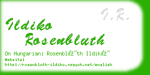 ildiko rosenbluth business card